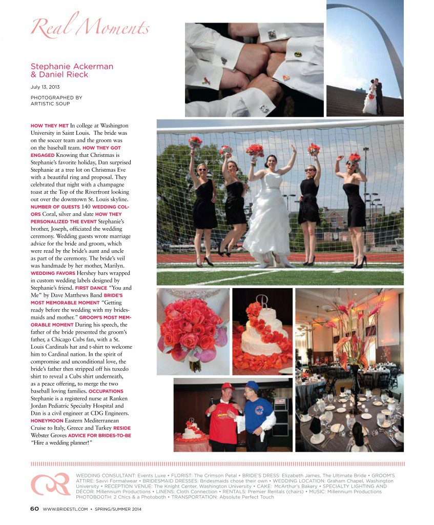 St Louis Bride Magazine editorial real wedding Stephanie and Dan