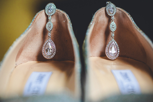 Wedding shoes at winter white wedding in st. louis | Events Luxe weddings