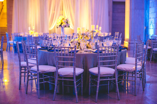 winter white wedding table setting in st. louis | Events Luxe weddings