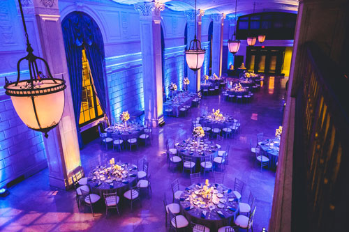 Marriott Grand Cobalt blue and winter white wedding | Events Luxe Weddings