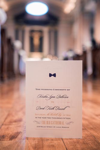 Papercut Invites Wedding Programs | St. Louis Weddings by Events Luxe