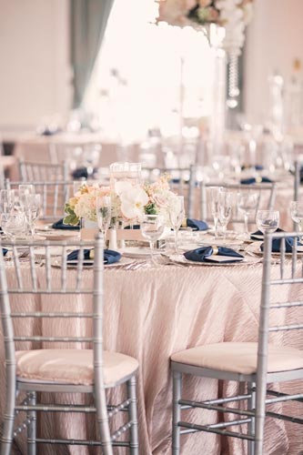 Table setting at Marriott St Louis Grand Crystal Ballroom | St. Louis Weddings by Events Luxe