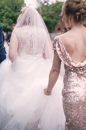 Walking to Busch Stadium for Wedding Photos | St. Louis Weddings by Events Luxe