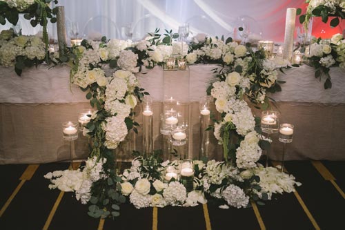 The Crimson Petal floral arrangement at The Westin Hotel St. Louis | Weddings by Events Luxe