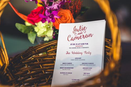 M Haley Designs programs for summer weddings | Weddings by Events Luxe