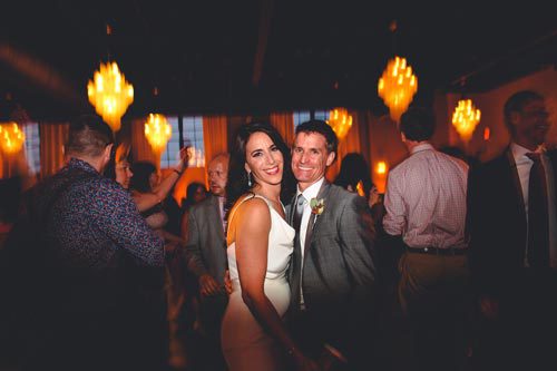 Bride & Groom at Wedding Reception at Caramel Room | Bissingers Weddings by Events Luxe