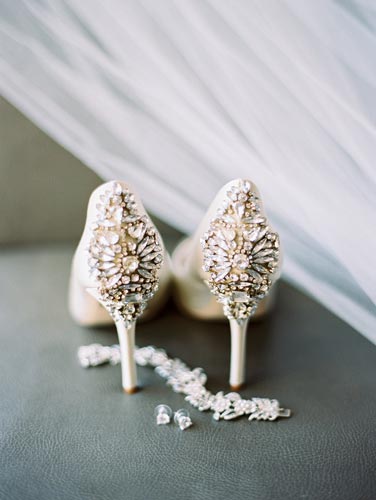 Blush bridal shoes | Events Luxe Weddings