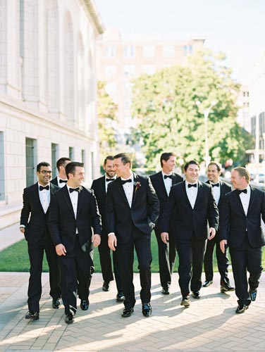 Groomsmen at Old Cathedral St. Louis | Events Luxe Weddings