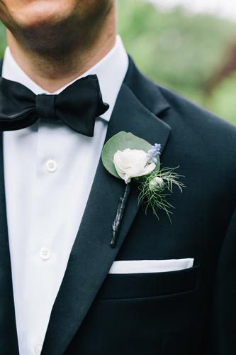 White Boutonniere | Events Luxe Weddings
