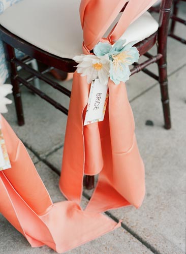 paper flower chair covers | Events Luxe Weddings